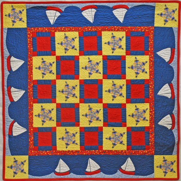 Sail Away is made with blocks from the book Applique Delights by Becky Goldsmith & Linda Jenkins.